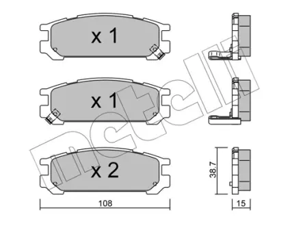 Колодки тормозные METELLI 2202040