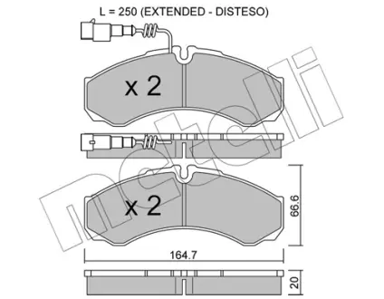 Колодки гальмівні METELLI 2202129