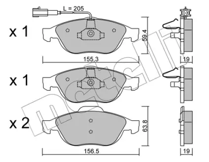 Колодки гальмівні METELLI 2202201