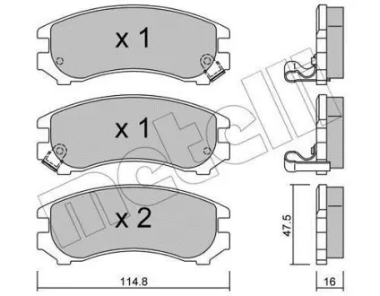 Колодки гальмівні METELLI 2202301