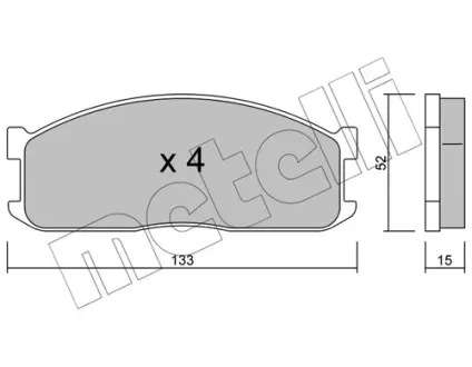 Колодки гальмівні METELLI 2202320
