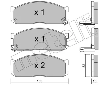 Колодки гальмівні METELLI 2202321