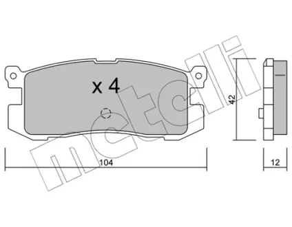 Колодки гальмівні METELLI 2202330
