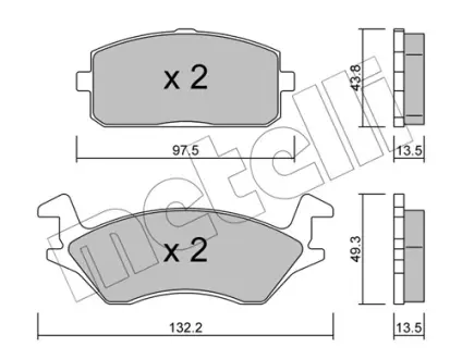 Колодки гальмівні METELLI 2202340