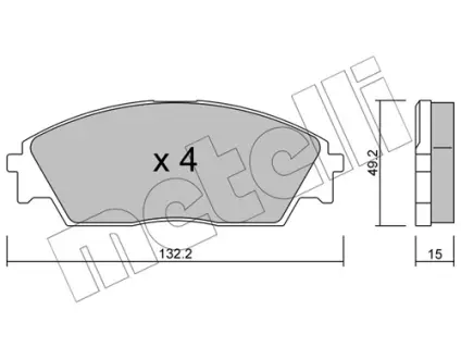 Колодки тормозные METELLI 2202360