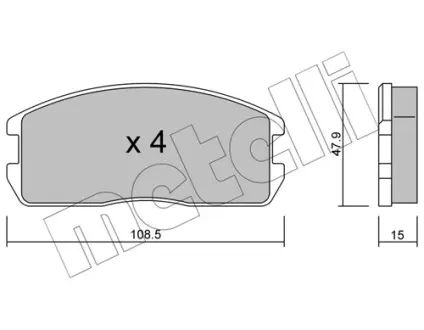 Колодки гальмівні METELLI 2202380