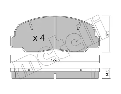 Колодки гальмівні METELLI 2202390