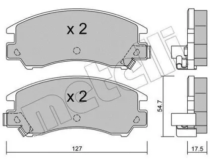 Колодки гальмівні METELLI 2202410