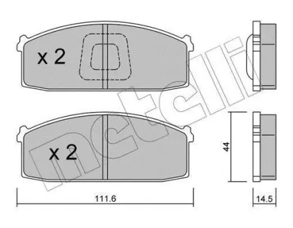 Колодки гальмівні METELLI 2202451