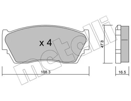 Колодки гальмівні METELLI 2202460