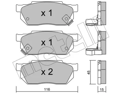 Колодки тормозные METELLI 2202471