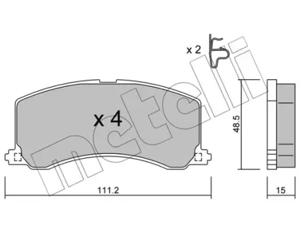 Колодки гальмівні METELLI 2202480