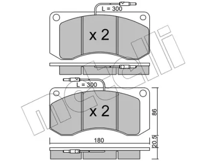 Колодки гальмівні METELLI 2202720