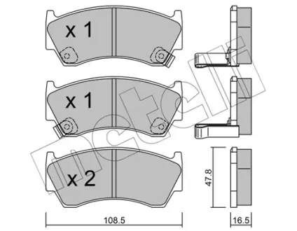 Колодки гальмівні METELLI 2202770