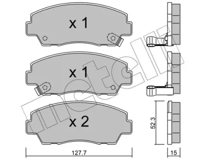 Колодки гальмівні METELLI 2202830