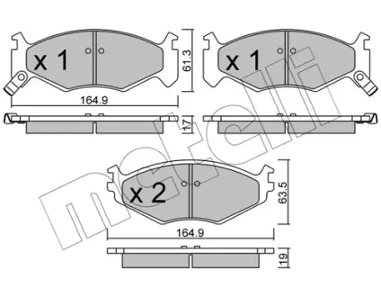 Колодки гальмівні METELLI 2202890