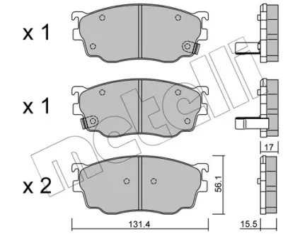 Колодки гальмівні METELLI 2203010