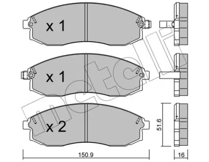 Колодки тормозные METELLI 2203061