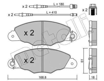 Колодки гальмівні METELLI 2203341
