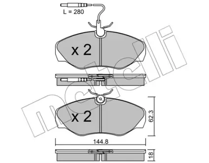 Колодки тормозные METELLI 2203381