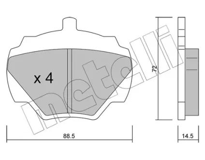 Колодки гальмівні METELLI 2203530