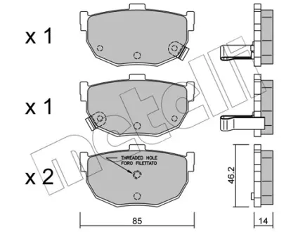 Колодки гальмівні METELLI 2203621