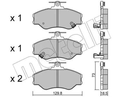 Колодки гальмівні METELLI 2203660