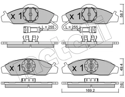 Колодки гальмівні METELLI 2203680