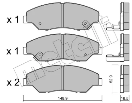 Колодки гальмівні METELLI 2203760