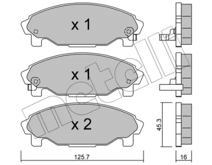 Колодки гальмівні METELLI 2203790