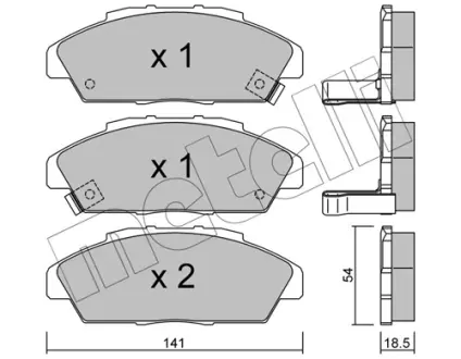 Колодки гальмівні METELLI 2203850