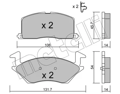 Колодки гальмівні METELLI 2204220