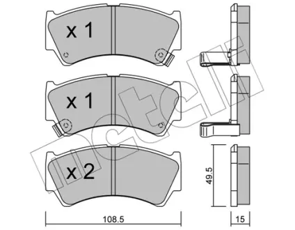 Колодки гальмівні METELLI 2204360