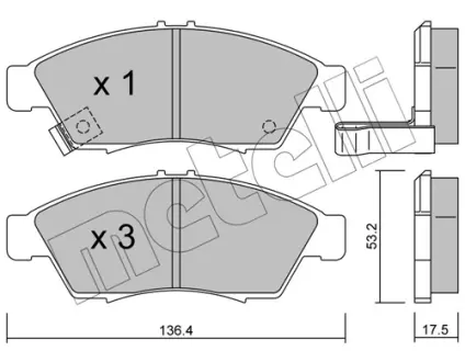 Колодки тормозные METELLI 2204370