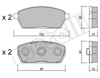 Колодки тормозные METELLI 2204380