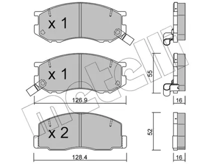 Колодки гальмівні METELLI 2204550