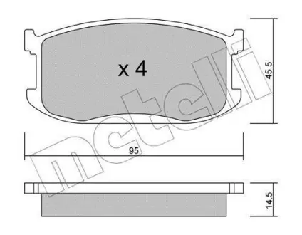Колодки гальмівні METELLI 2204670
