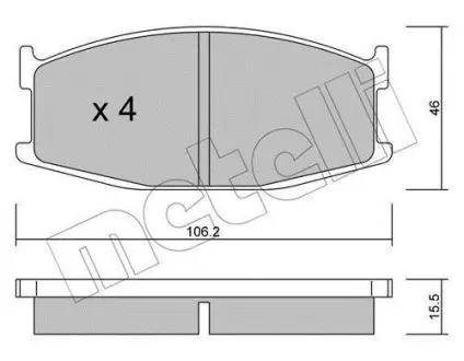Колодки гальмівні METELLI 2204680