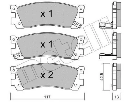 Колодки гальмівні METELLI 2204740