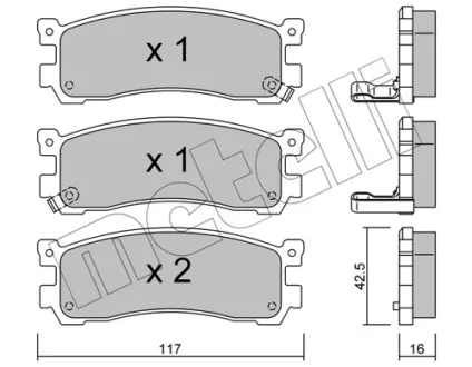 Колодки гальмівні METELLI 2204780