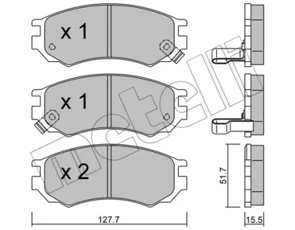 Колодки тормозные METELLI 2204880