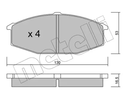 Колодки гальмівні METELLI 2204900