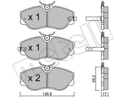 Колодки гальмівні METELLI 2204910
