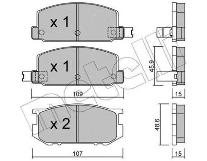 Колодки гальмівні METELLI 2204980
