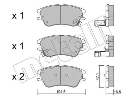 Колодки тормозные METELLI 2205020