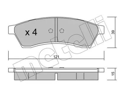 Колодки гальмівні METELLI 2205100