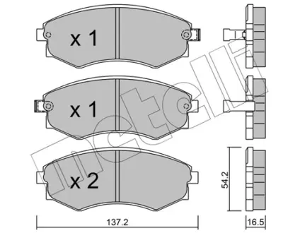 Колодки тормозные METELLI 2205180