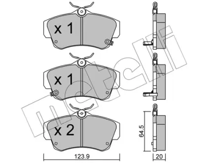 Колодки гальмівні METELLI 2205210