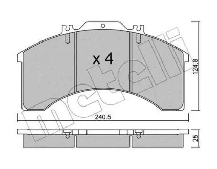 Колодки гальмівні METELLI 2205810