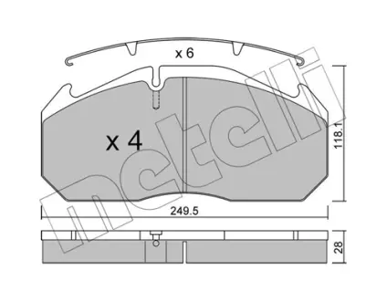 Колодки гальмівні METELLI 2205860